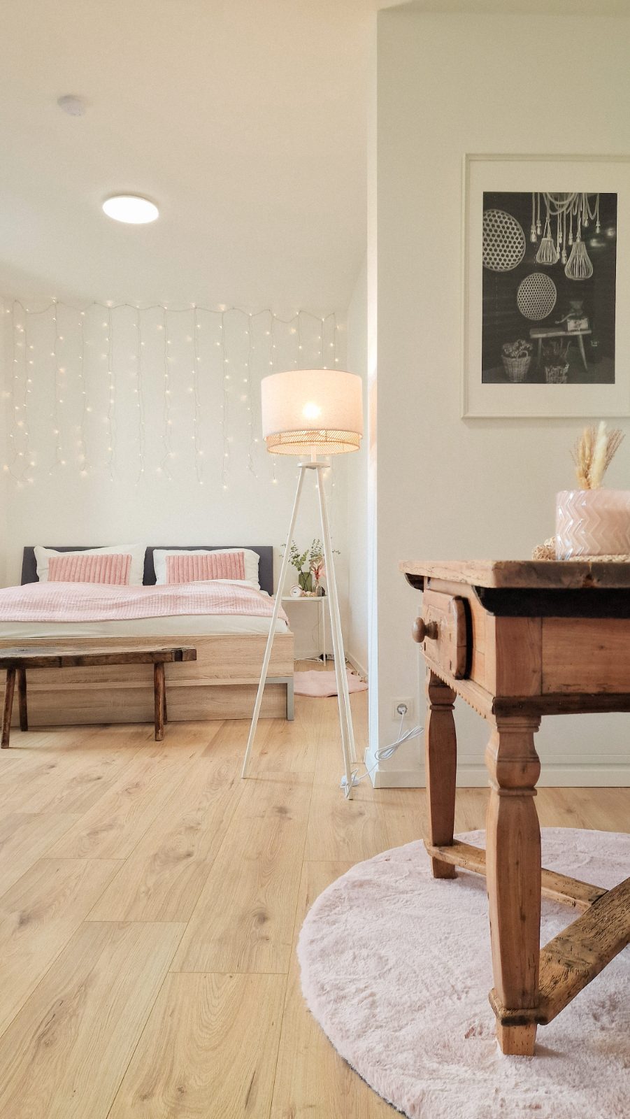 Apartment Zwei – Schlafbereich im Boho-Stil